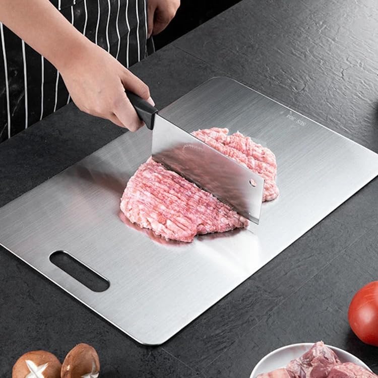 Titanium cutting board,Taima Titanium cutting board,waffle Titanware 100% pure Titanium cutting board,Cutting Board Double Sided,Board for Meats, Fruits, and Vegetables - 1 Pack (Large)