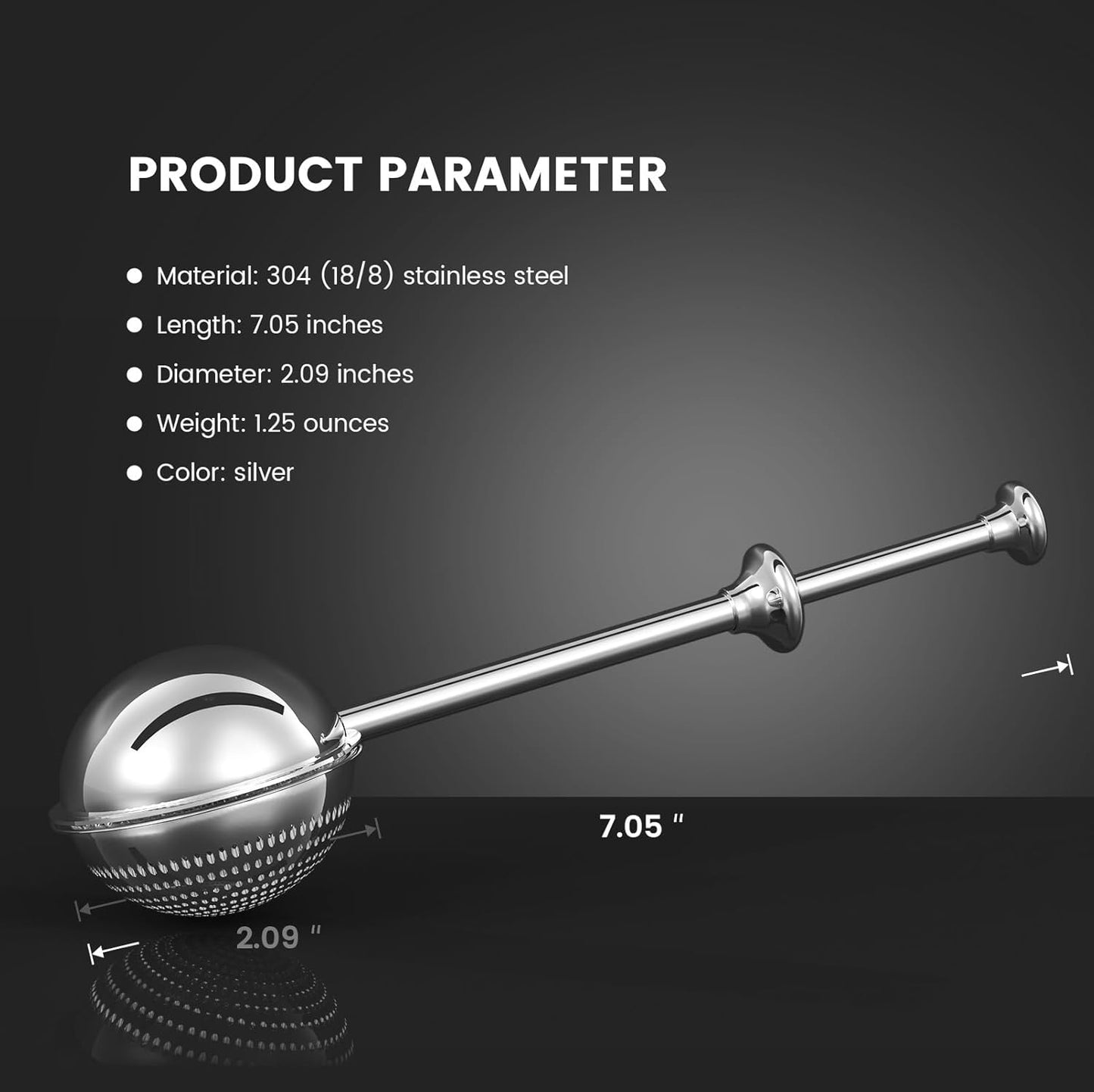 Skiennix Flour Sifter - One-Handed Stainless Steel Baking Tool for Flour, Sugar & Spices