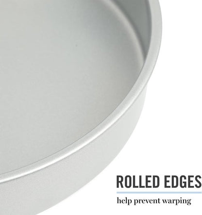 Martha Stewart Gallen 8-Inch Round Nonstick Carbon Steel Cake Pan - Durable Bakeware for Cakes & Pies