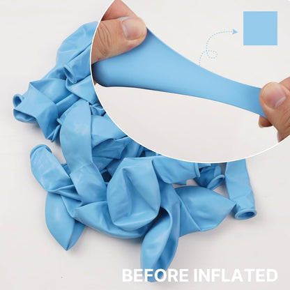 PartyWoo Light Blue Balloon Arch Kit - 140 Pcs in Various Sizes for Graduation, Baby Shower & Birthday Decor