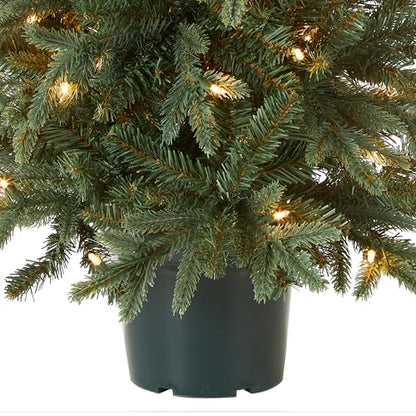 3ft Pre-Lit Artificial Christmas Tree with Lights, Indoor Outdoor Use