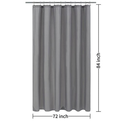 ALYVIA SPRING Extra Long Fabric Shower Curtain Liner Waterproof - 72" x 84", Soft & Lightweight XL Shower Curtain with 3 Magnets, Machine Washable - 72x84, Grey