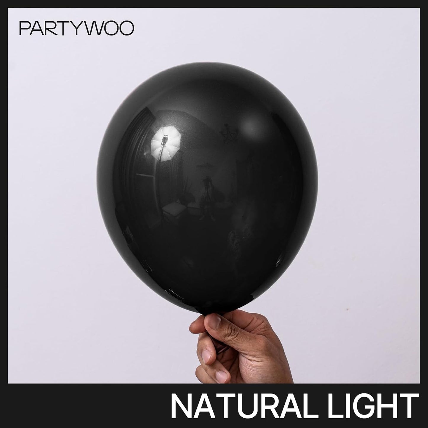 PartyWoo Black Balloons - 155-Piece Arch Kit with Various Sizes for Baby Shower & Birthday Decor