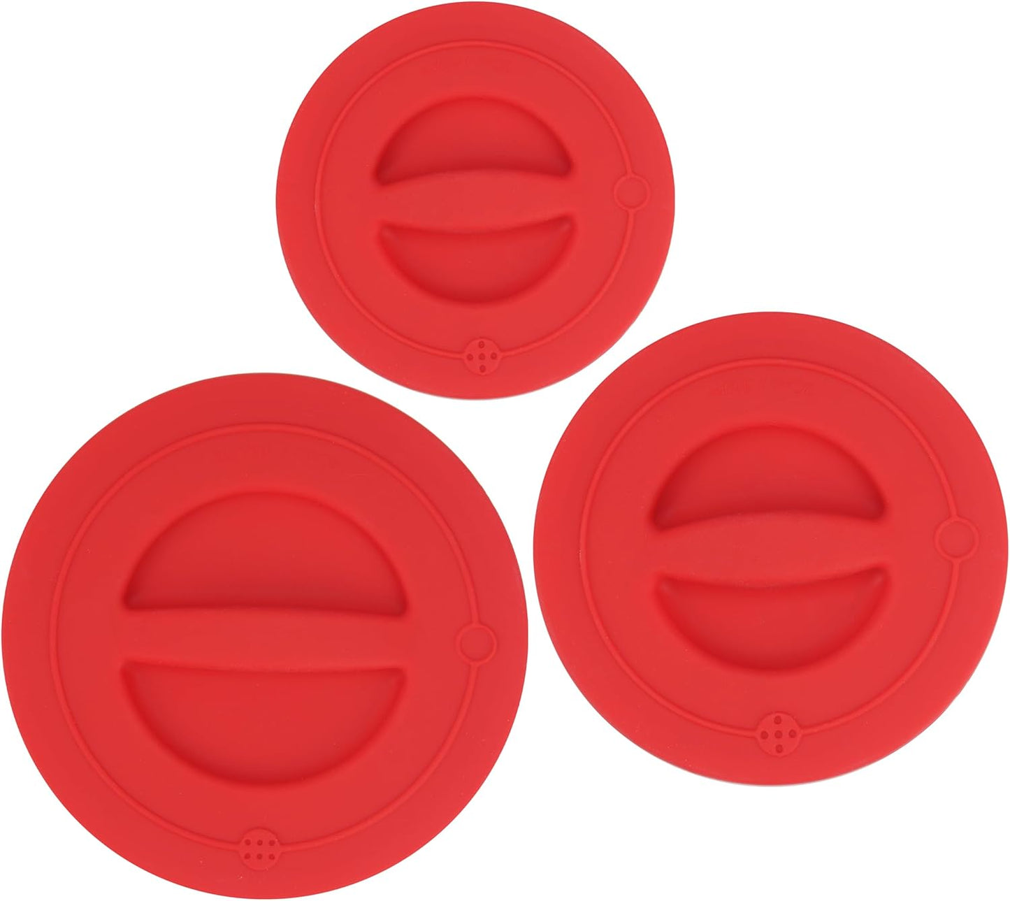 Silicone Lids by Pyrex - Food-Grade Replacement Lids for 1, 2 & 4 Cup Measuring Cups | Red, Microwave & Dishwasher Safe - 3 Pack