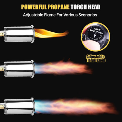TBTeek Propane Torch - Powerful Adjustable Grill Torch for Cooking & BBQ | Ideal for Searing Steaks & Campfires