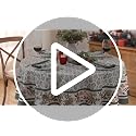 Christmas Holly Pinecone Border Fabric Tablecloth 60 x 84 Inch Oval - Holiday Green & White