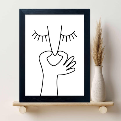 Regine Switzerland Funny Bathroom Wall Art - Black & White Framed Toilet Print Decor