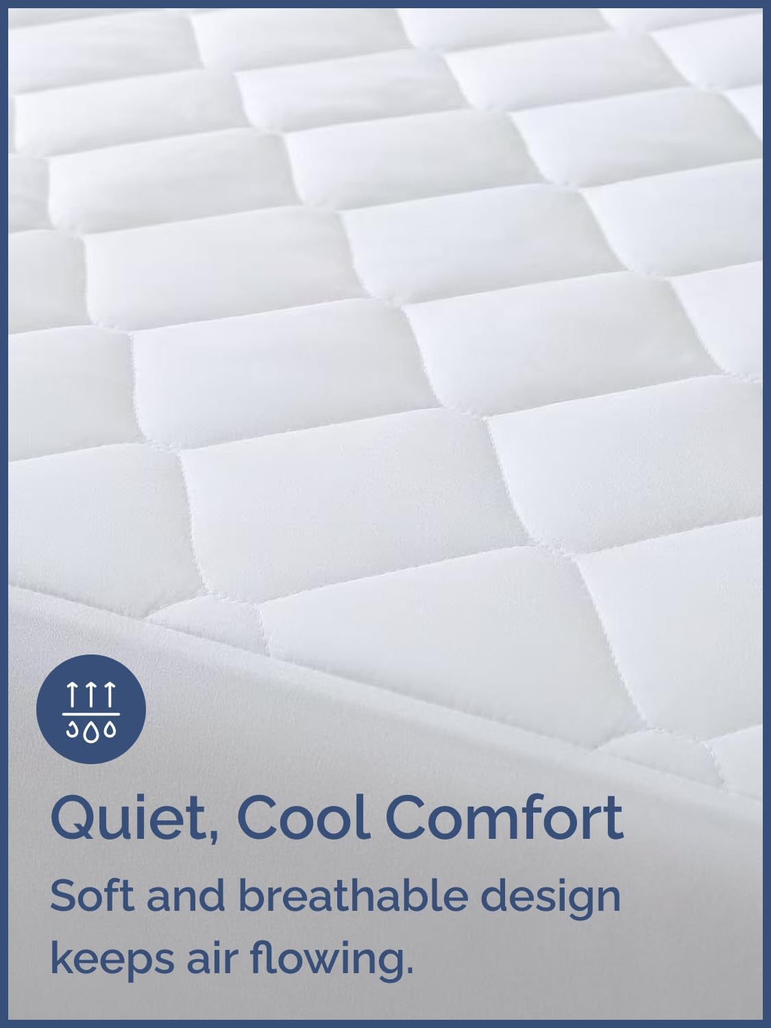 Quilted Fitted Mattress Pad Protector by [Brand Name] - Soft, Breathable Cover for Queen Size Mattresses | Fits 8-16 Inch Deep Pockets - Machine Washable, Easy-Fit Design - White