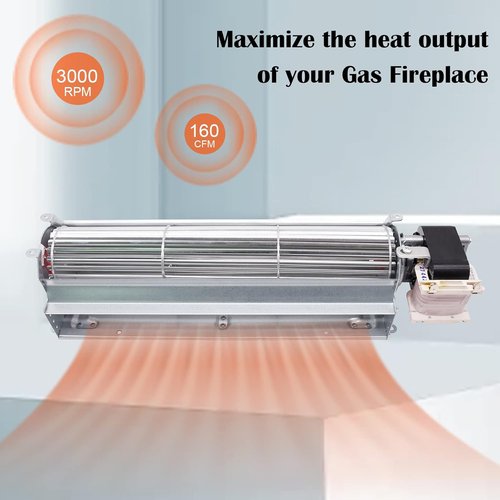 Hiorucet Fireplace Blower Fan Kit - Compatible with Desa Tech, FMI, Vanguard & More - GA3650A, GA3700, GA3750A