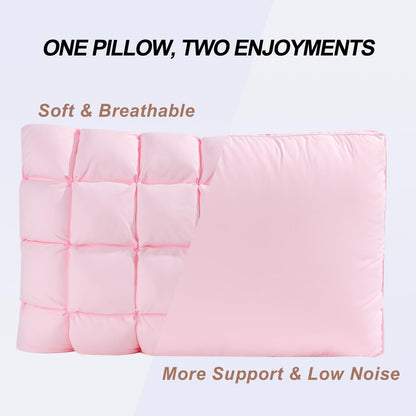 YOUR MOON Soft Pillows for Sleeping, Support Bed Pillows, Fluffy Down Alternative Pillow, Luxury Hotel Gel Pillows for Side Sleeping Queen size (Pink)