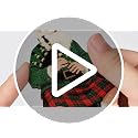 Scottish Wooden Christmas Ornaments Set - 36 Pcs Highland Celtic Decor