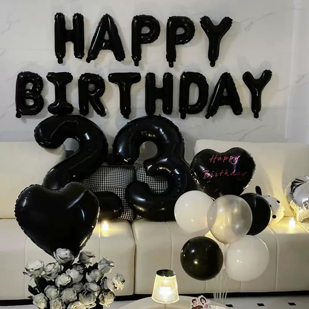 Regine Switzerland 40-Inch Black Number 20 Balloon - Giant Foil Helium Decoration for 20th Birthday & Anniversary Events