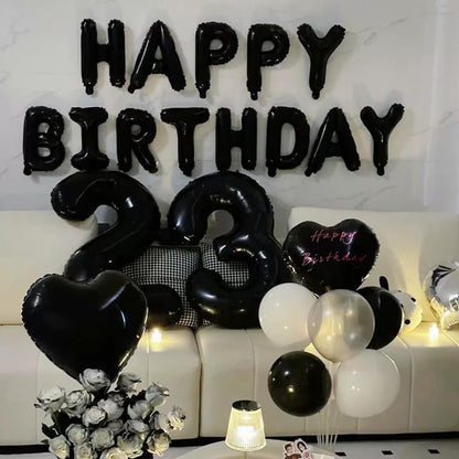 Regine Switzerland 40-Inch Black Number 20 Balloon - Giant Foil Helium Decoration for 20th Birthday & Anniversary Events