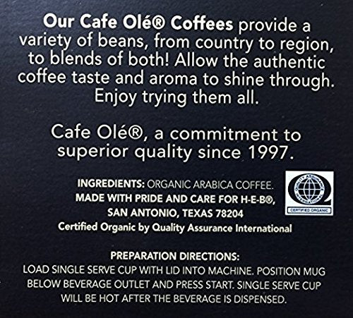 Cafe Ole Organic Guatemalan Light Roast Single Serve Coffee K-Cups