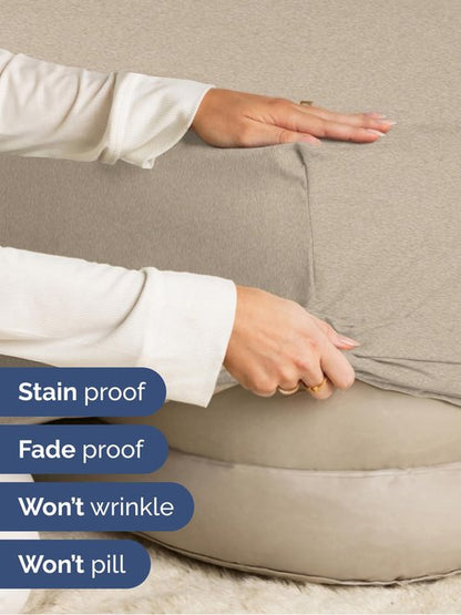 Extra Deep Cal King Fitted Sheet - Hotel Luxury Single Fitted Sheet Only - Easily Fits 18 to 24 inch Mattress - Ultra Soft, Wrinkle Free with Extra Deep Pockets - Breathable & Comfy - Heathered Beige