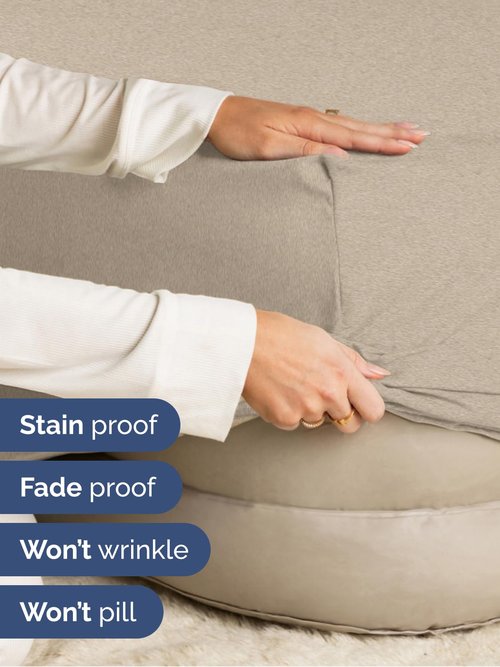 Extra Deep Twin Fitted Sheet - Hotel Luxury Single Fitted Sheet Only - Easily Fits 18 inch to 24 inch Mattress - Ultra Soft, Wrinkle Free w/Extra Deep Pockets - Breathable & Comfy - Heathered Beige