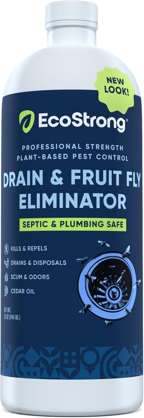 Fruit Fly Drain Treatment - Effective Drain Fly Eliminator | Eliminates Gnats & Sewer Flies - 32 Fl Oz