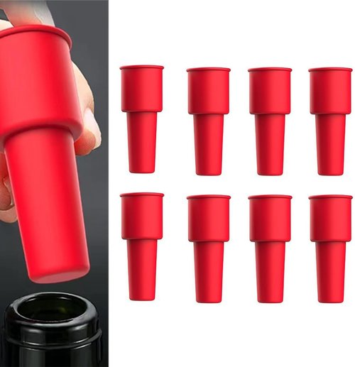 8 Pcs Silicone Seal Stopper for Wine Bottles，Reusable Champagne Wine Bottle Stopper，Wines Plug for Keeping Wines Champagne Fresh Home Use