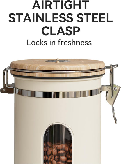 Veken French Press 34oz - Dark Pewter Coffee Maker with 22oz Cream Canister for Fresh Brews