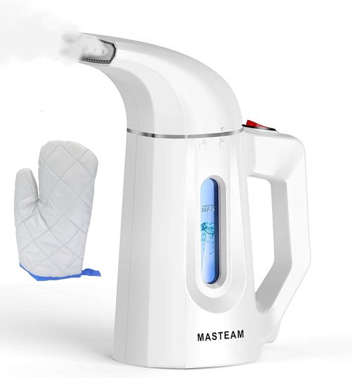 MASTEAM Handheld Steamer for Clothes Wrinkle Removes,Garment Steamer for Hat,1.5lbs Lightly,40s Fast Heat-up,8 FT Power Cord,800W, for Home and Travel with Automatic Shut-Off Safety Protection (white)