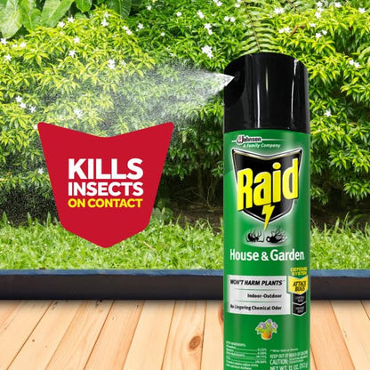 Raid Bug Killer Aerosol - Kills Bugs on Contact | Safe for Plants - 11 Ounce Can