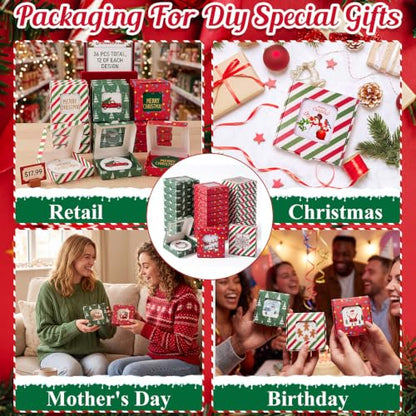 36 Pack Christmas Ornament Gift Boxes with Clear Windows - DIY Holiday Packaging