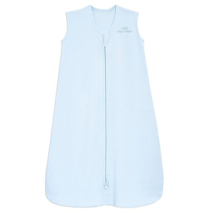 HALO SleepSack Wearable Blanket - 100% Cotton Swaddle Transition Bag, Baby Blue, Medium (6-12 Months)