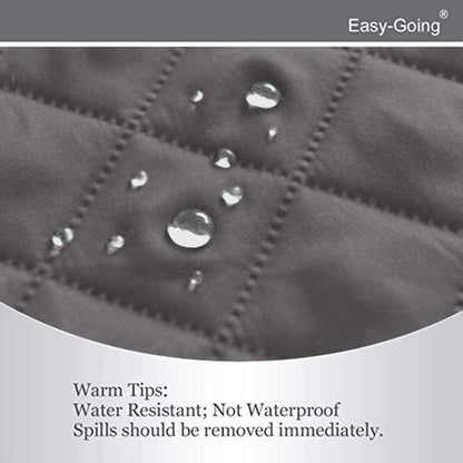 Easy-Going Reversible Couch Cover for 3 Cushion Couch Sofa Cover for Dogs Water Resistant Furniture Protector Cover with Foam Sticks Elastic Straps for Pet Cat (Sofa, Gray/Ivory)