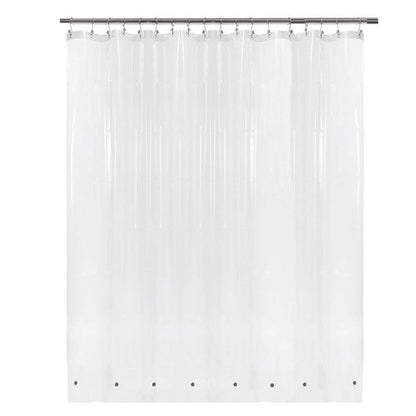 Barossa Design Extra Wide Shower Curtain Liner 108" x 72" with 8 Magnets - Waterproof PEVA Around Shower Liner for Bathroom, PVC Free, Metal Grommets - Clear, 108X72