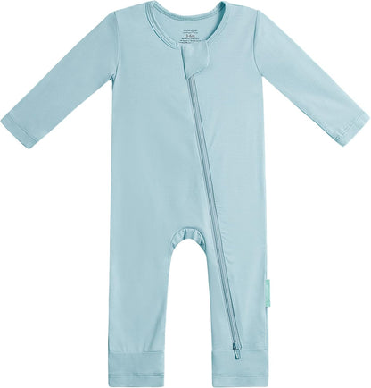 PurComfy Baby Long Sleeve Romper - Premium Soft Rayon One-Piece Pajamas with 2-Way Zipper | Unisex Coverall Sleeper