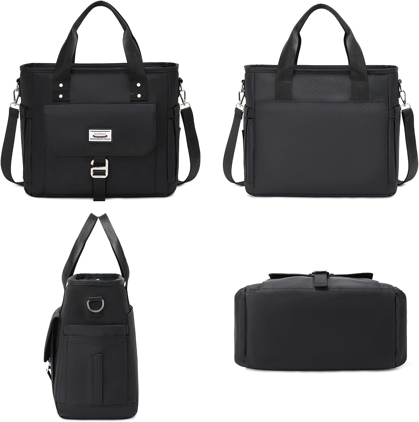 Weitars Insulated Lunch Bag - Leak-Proof Extra Large Tote with Removable Shoulder Strap & Side Pockets