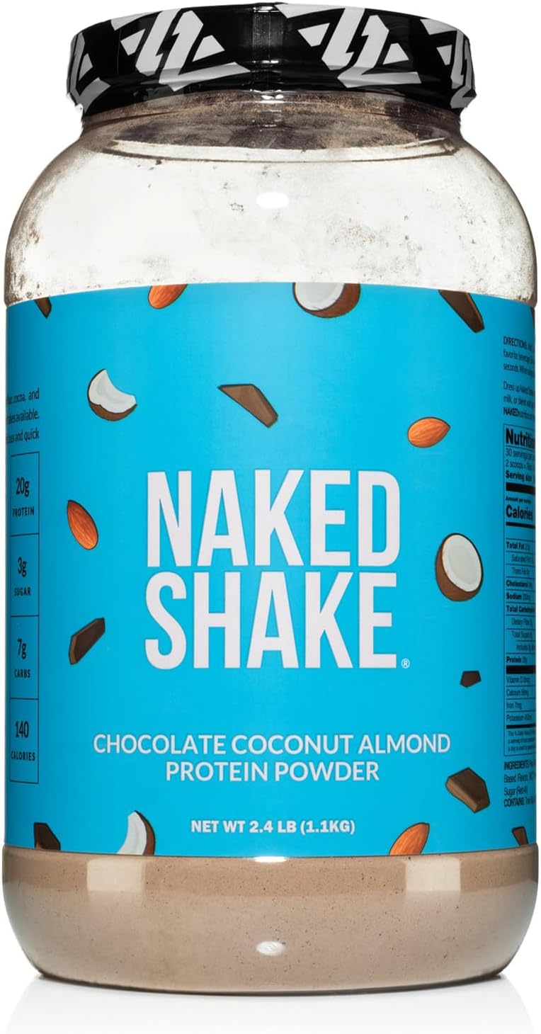 NAKED Shake - Chocolate Coconut Almond Protein Powder - Plant-Based, Gluten-Free, 30 Servings
