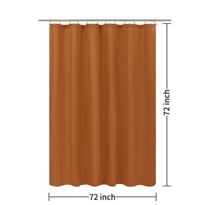 ALYVIA SPRING Burnt Orange Fabric Shower Curtain Liner Waterproof - Soft Hotel Quality Cloth Shower Liner with 3 Magnets, Light-Weight & Machine Washable - Standard Size 72x72, Burnt Orange