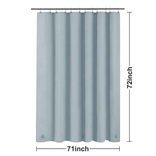 Barossa Design Shower Curtain Liner - Premium PEVA Shower Liner for Bathroom, BPA & PVC Free, No Chemical Smell, Lightweight Standard Size Bath Curtain with 3 Magnets, Metal Grommets - Stone Blue
