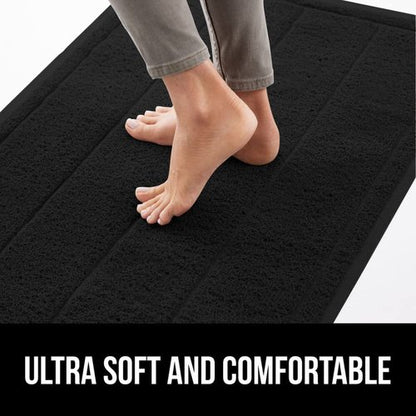 GORILLA GRIP Dirt Grabber Indoor Outdoor Door Mat, 35x23, Durable Mesh Weave Dirt Trapper Doormat for Outside Entrance, High Traffic Mud Scraper, Low Profile for Entry, Heavy Duty Welcome Mat, Black