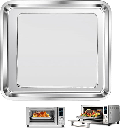 Nuwave Air Fryer Baking Pan - 11.2'' x 10.5'' Stainless Steel Grill Plate for 12-in-1 Toaster Oven