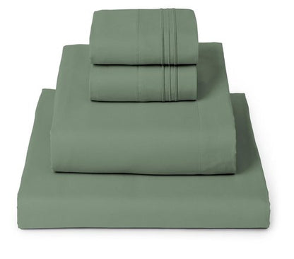 Mellanni Queen Sheets Set - 4 PC Iconic Collection Bedding - Hotel Luxury, Extra Soft, Cooling Bed Sheets - Wrinkle, Fade, Stain Resistant (Queen, Sage)