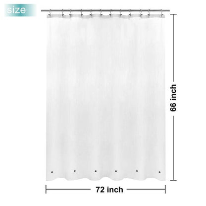 Mrs Awesome Short Shower Curtain Liner with 6 Magnets 72 x 66 inch Frosted Thick PEVA Waterproof Plastic Shower Curtain 72x66, Frost