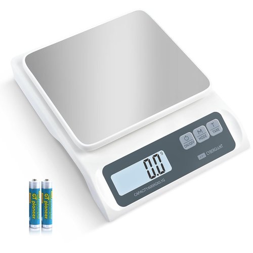 CYBERGIANT Precision Digital Food Scale - 13lb Capacity, Stainless Steel Platform & LCD Display for Meal Prep