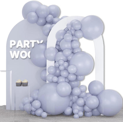 PartyWoo Dusty Blue Balloons - 127-Piece Slate Blue Balloon Arch Kit for Baby Showers & Graduations | Various Sizes