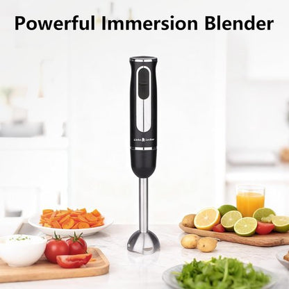 Liebe&Lecker Immersion Blender - 300W Handheld Mixer with Stainless Steel Blades & 2 Speeds | Perfect for Shakes, Purees, Baby Food