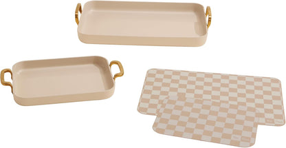 Our Place Essentials 4-Piece Griddle Pan Set - Nonstick Standard & Mini with Silicone Mats | PFAS-Free, Oven Safe, Versatile | Cream