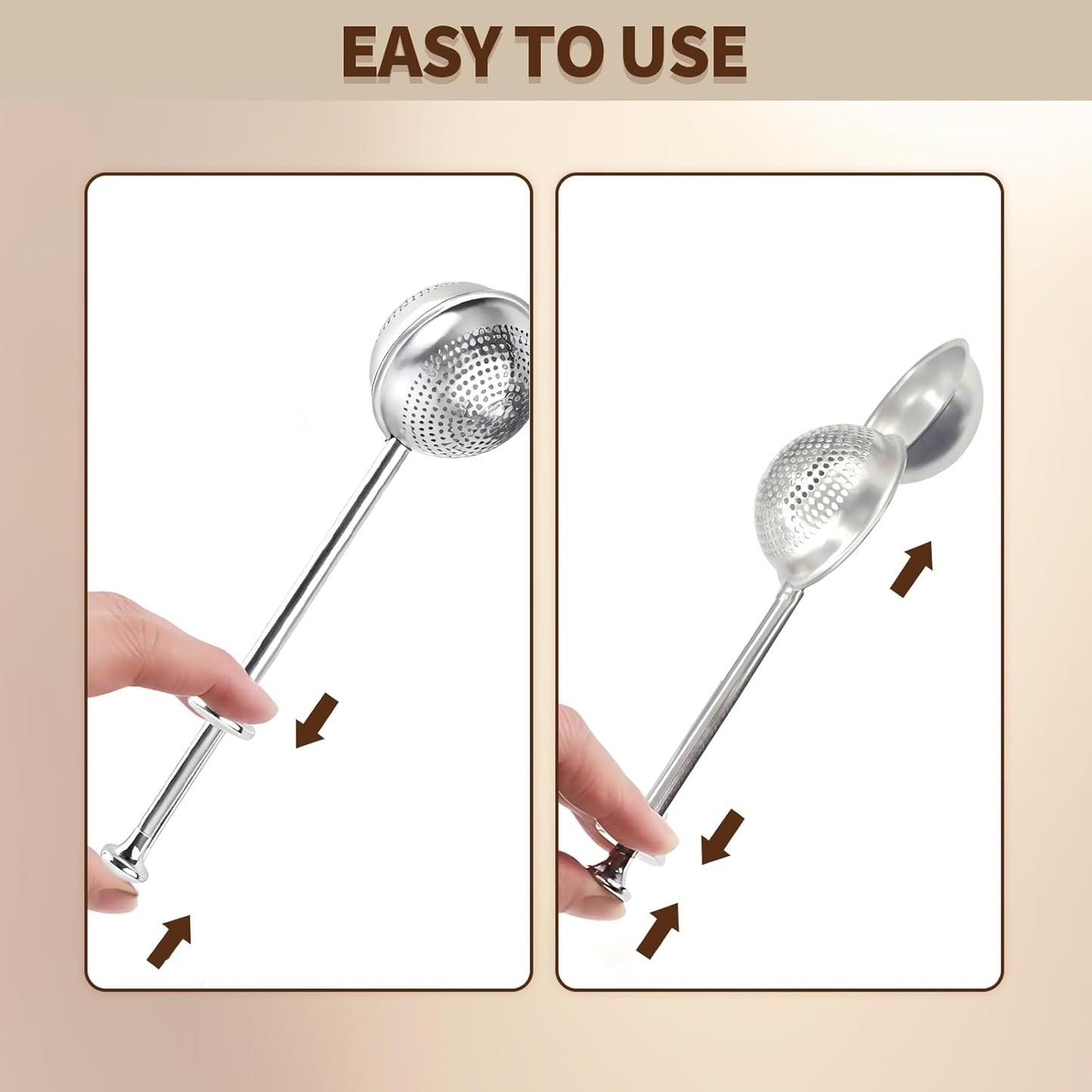 Skiennix Flour Duster - Stainless Steel Sugar Shaker & Powder Sifter | 2-Piece Set for Baking