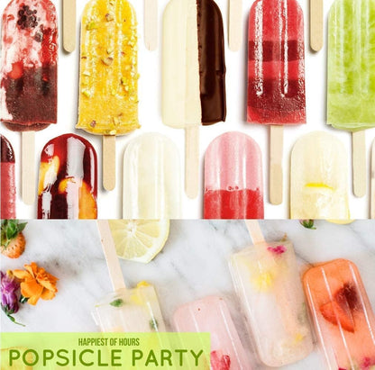 Homemade Popsicle Molds Shapes, Silicone Frozen Ice Popsicle Maker Non-BPA, with 50 Popsicle Sticks, 50 Popsicle Bags, 10 Reusable Popsicle Sticks, Funnel, Brush and Ice Pop Recipes(White)