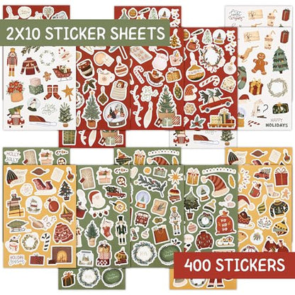 Christmas Stickers for Kids - Large Set of 400 Holiday Decorations - Variation of THIS listing