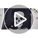 Halloween Skeleton Bath Towel Set - Skull Variation, Gothic Bathroom Decor