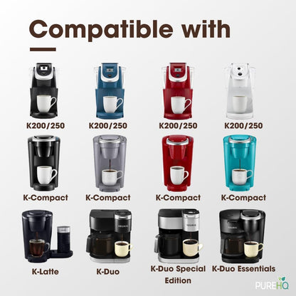 PureHQ Keurig Starter Kit - Replacement for K200, K250, K35, K-Duo & K-Compact | Includes Filter Holder & 3-Pack Water Filters