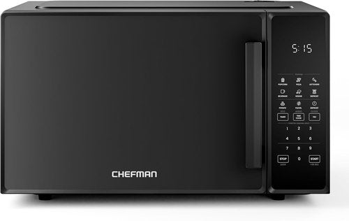 Chefman Microwave Oven - 1.1 Cu. Ft. Capacity, 1000 Watts, 10 Power Levels, Eco Mode & Child Safety Lock - Black