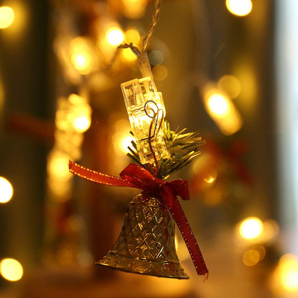 Photo Clips String Lights - 20 LED Fairy Lights with Clips | 9.8Ft Battery Operated Warm White for Home Décor
