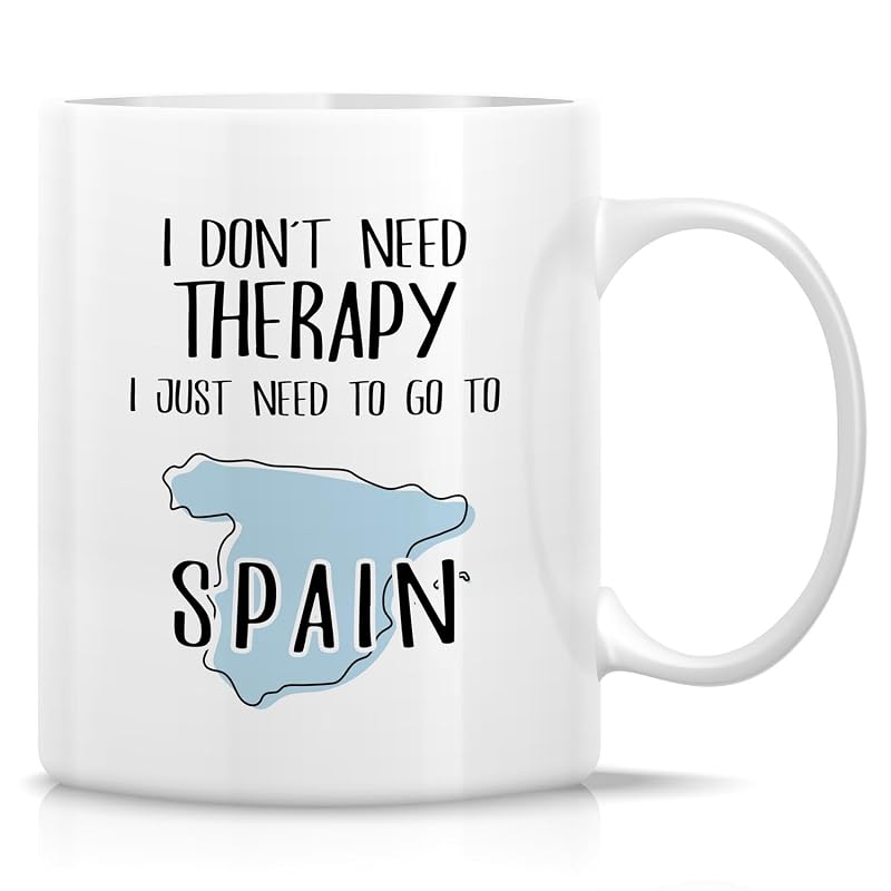 Funny Spain Mug - 11oz White Ceramic Coffee Cup Gift for Fans